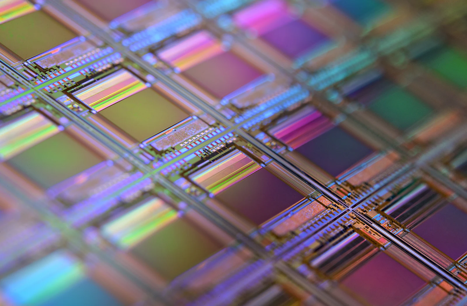 Close-up of a microchip