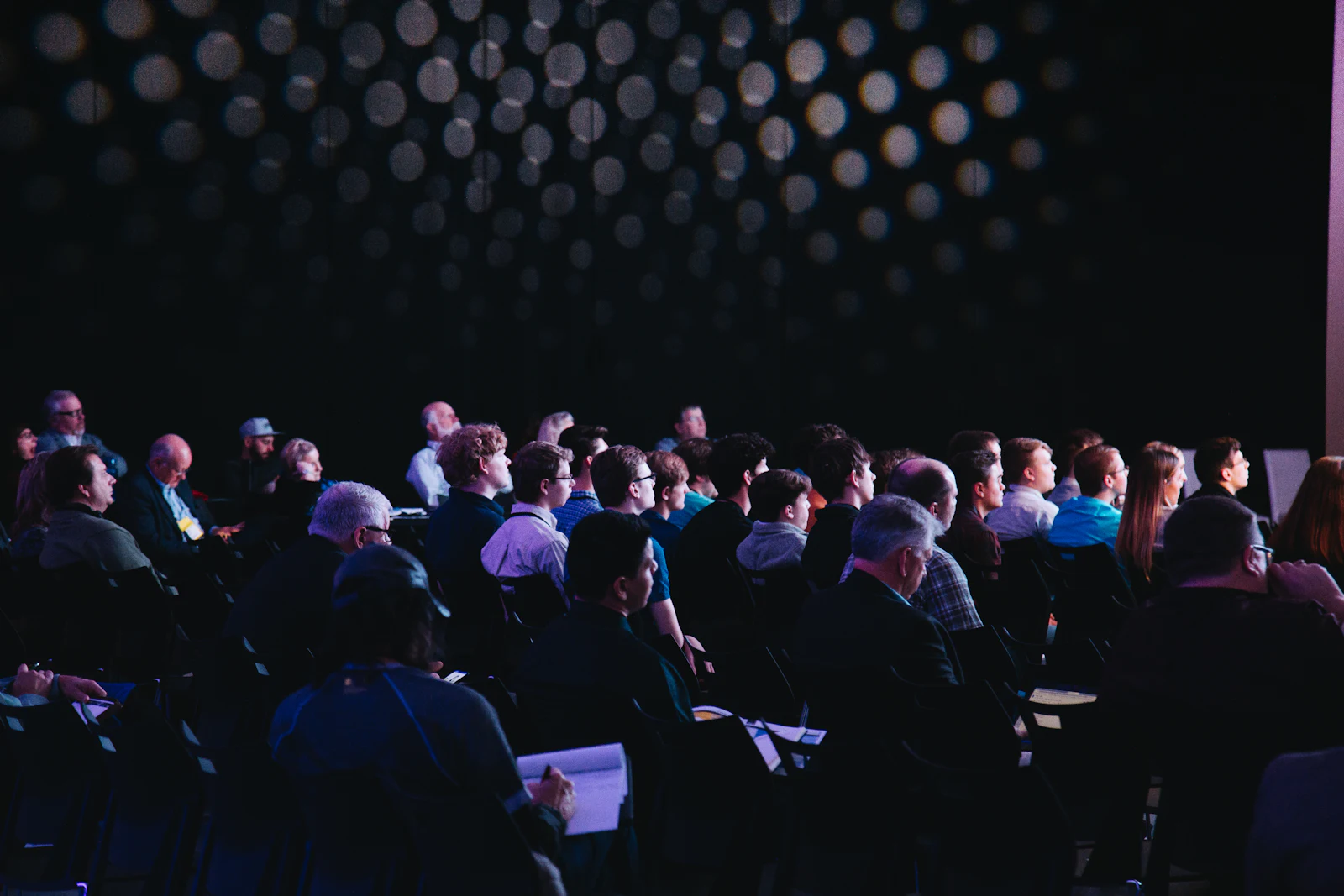 Audience at a technology keynote