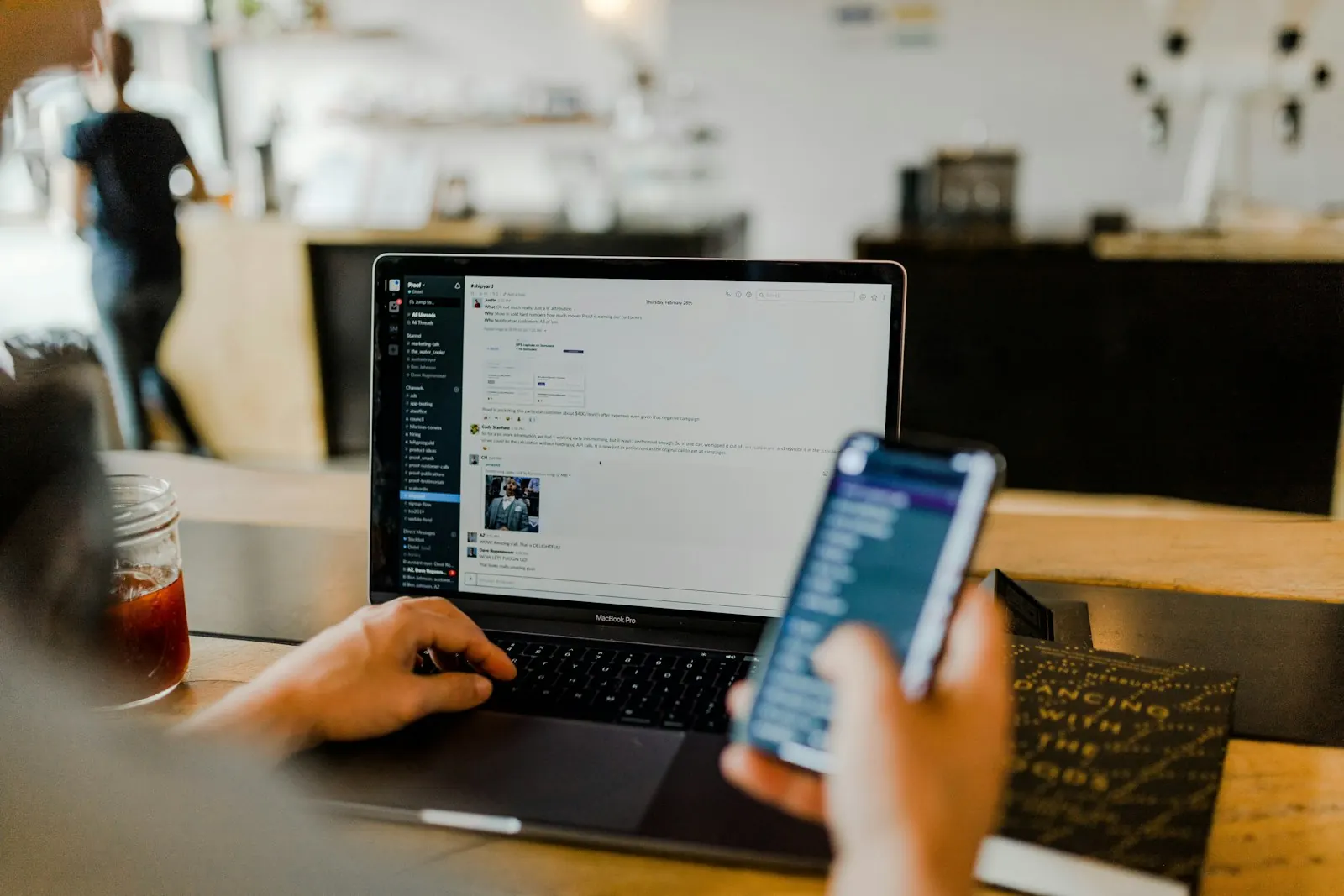 Code under review on a laptop screen