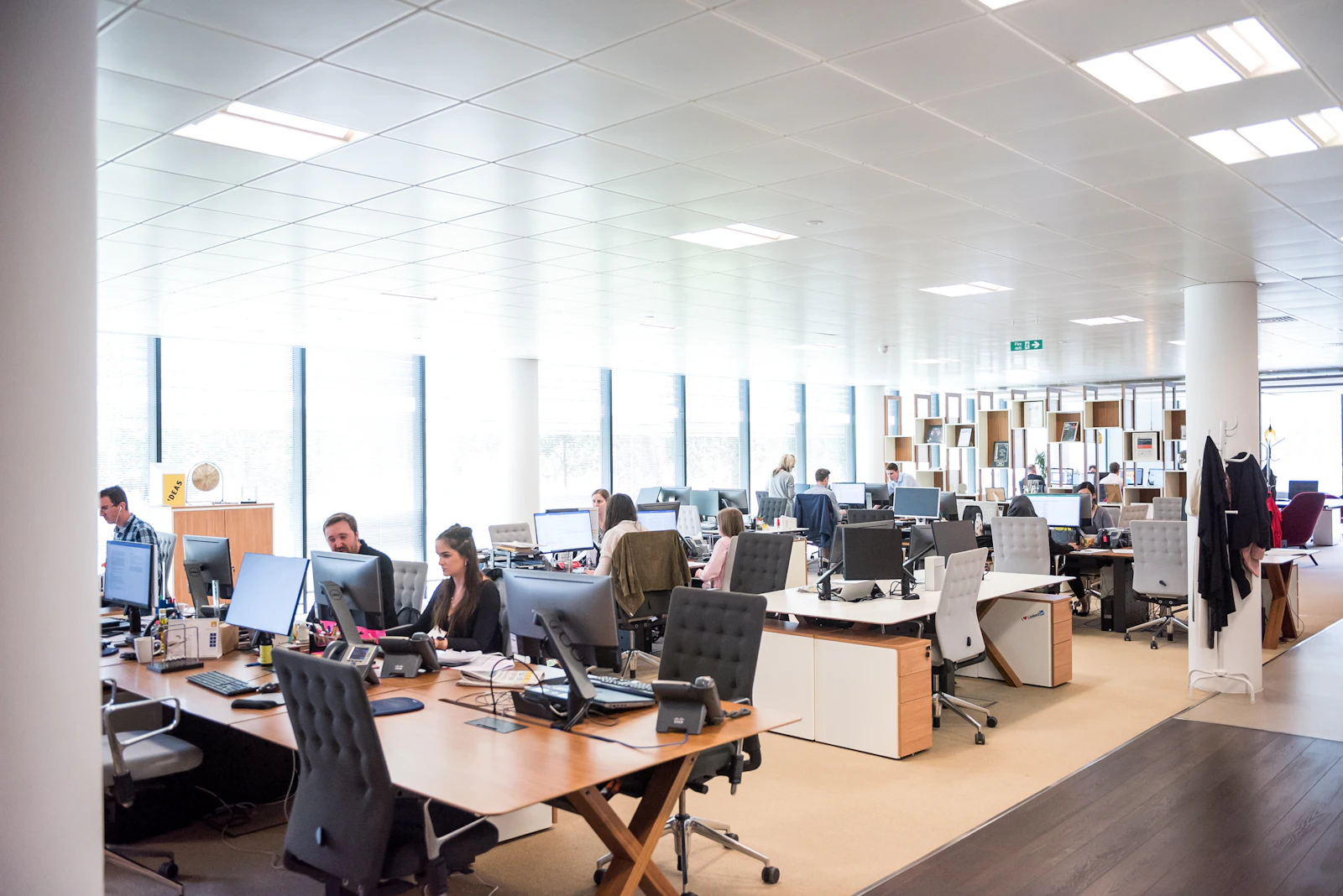 Modern open-plan office floor